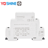 Relais miniature Yoshine AC/DC24-240VAC 10A/16A DPDT avec mémoire, étanche, rail DIN