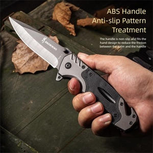 Cuchillo Plegable Multifuncional de Acero Inoxidable Personalizable OEM HK Brand FB081, para Supervivencia al Aire Libre, Camping, Bricolaje, Grado G10 - Product Image 5