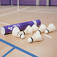 Volants de badminton de qualité supérieure OEM, en plumes d'oie, avec des performances de vol de premier ordre pour un usage sportif