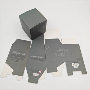Recycled Material Corrugated Rigid <b>Cardboard</b> Customizable Square Grey Cosmetic Candle Personal Care Packaging Matt Lamination - Product Image 5