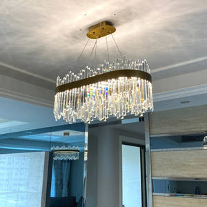 <b>Modern</b> <b>Gold</b> Luxury LED Crystal <b>Chandelier</b> for Hotel Lobby Decoration Large Pendant Light with Contemporary Style - Product Image 3