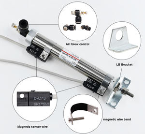 Cylindre pneumatique miniature HOEN série CDJ2B CJ2 CJ2B à retour par ressort, <span class=keywords><strong>simple</strong></span> <span class=keywords><strong>effet</strong></span>, construction en aluminium - Product Image 5