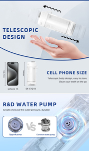 Hilo de agua tipo C pequeña capacidad portátil IPX7 impermeable eléctrico Oral Imigrator para uso doméstico - Product Image 4