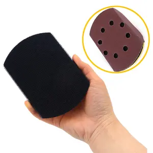 5 Inch Mouse Hand Sanding Pad Hook And Loop Sanding Block Hook Backing Plate For Woodworking Furniture Restoration Automotive