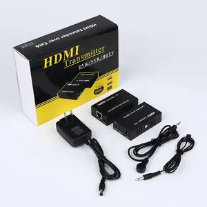 Extender HD ขนาด 60M ผ่านสายเคเบิล CAT6 เดี่ยวเครื่องส่งสัญญาณและตัวรับสัญญาณไม่สูญเสียคุณภาพ