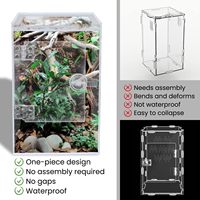 Terrarium vertical portable pour araignées sauteuses, en acrylique transparent, ouverture magnétique, fentes de ventilation
