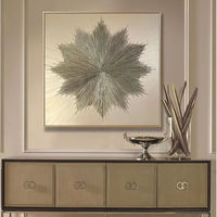 Peinture à l'huile abstraite dorée brillante, style moderne, personnalisée, 100% peinte à la main, pour toile de peinture à l'huile, art de l'huile