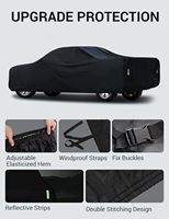 Couverture de camionnette imperméable extérieure enduite d'argent de polyester 190T avec la couverture de voiture anti-poussière de protection UV