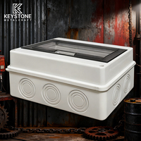 Boîtier de distribution électrique KEYSTONE KSHT IP65 étanche pour intérieur, 5 voies, MCB, ABS+PC, avec 30A 400V et verrouillage supplémentaire