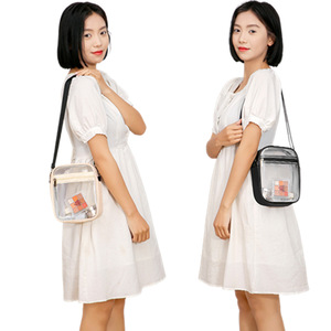 Bolso de hombro transparente de PVC para mujer, bolso cuadrado pequeño impermeable, bolso cruzado de viaje con bolsillo frontal transparente - Product Image 4