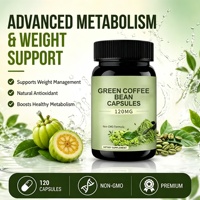 Suplemento Quemagrasas OEM, Cápsulas de Extracto de Granos de Café Verde, Detox, Venta al por Mayor, Cápsulas de Café Verde Orgánico Adelgazantes