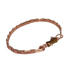 Pure <b>Copper</b> Fashion <b>Bracelet</b> Handmade Artistic Jewelry For Men Stylish Wellness Inspired Daily Wear Accessory - Product Image 1