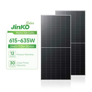 Jinko Bifacial Europe Bifacial Module 615W 620W 625W 630W Jinko Solar Panels 635W Solar Plate With Dual Glass