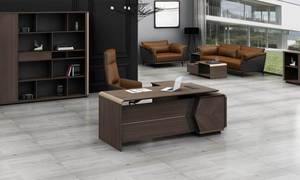 Escritorio modular popular moderno, juego de muebles de oficina ejecutivos de lujo, escritorios en forma de L con cajón - Product Image 2