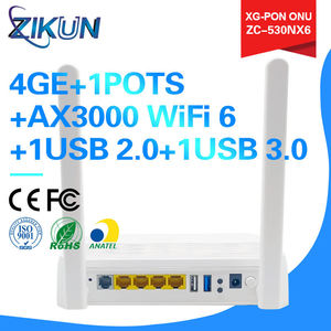ราคาดีที่สุด 4GE+1POTS+AX3000 WIFI 6+1USB 2.0+1USB 3.0 ZC-530NX6 XG-PON ONU FTTH ไฟเบอร์ออปติก ได้รับการรับรองมาตรฐาน CE RoHS FCC - Product Image 6