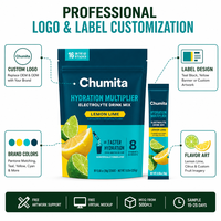 Poudre d'hydratation Chumita, bâtonnets d'électrolytes à emporter, saveur citron-lime, pour la salle de sport, la course à pied, les voyages, les activités de plein air, 16 sachets