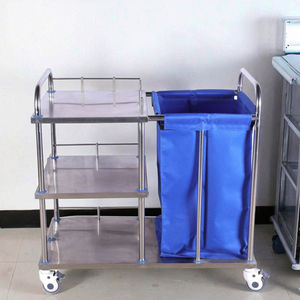 Groothandel RVS Zilveren Medisch Afvalbak Karretje Ziekenhuis Meubilair Kliniek Verpleging 100kg Draagvermogen B25 - Product Image 4