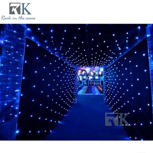 ผ้าม่านลายท้องฟ้าเต็มไปด้วยดวงดาวมีไฟและท่อแนวตั้งหรือคานประตูจากโรงงานที่ออกแบบมาสำหรับโรงแรม - Product Image 2