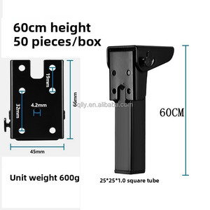 Dễ dàng cài đặt gấp bàn chân Bàn cà phê bàn bên có thể gập lại chân tiết kiệm không gian ẩn kim loại ống vuông Chân bàn sắt - Product Image 6