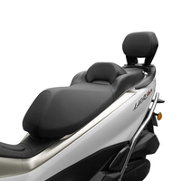 Siège de moto UHR150 étanche noir mat de luxe à deux niveaux, siège ergonomique pour moto pour une conduite améliorée