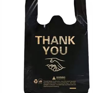 Sacs en T-shirt de qualité supérieure avec soufflet de fond renforcé et poignées souples pour le shopping en boutique - Product Image 4