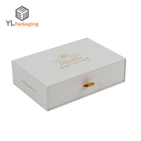 Boîte à courrier pliante avec tiroir coulissant en papier couché personnalisé pour l'emballage de soutien-gorge, de sous-vêtements, de vêtements et de cadeaux