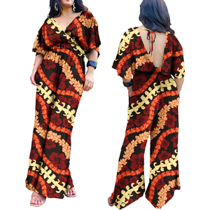 Tute Oversize da donna di Design tribale <span class=keywords><strong>Elei</strong></span> polinesiano con bretelle Casual personalizzate con stampa Fitness a gamba larga - Product Image 5