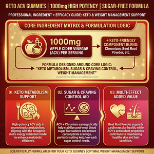 OEM/ODM cheto di aceto di sidro di mele della fabbrica di etichette Private Gummies buon gusto ricco di vitamine B12 B6 forte immunità per gli adulti - Product Image 3