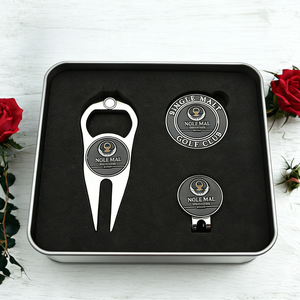 Juego de regalo de golf hecho en China, varios diseños de letras, juego de herramientas para divots, marcador de pelota de golf promocional personalizado con ficha de póker esmaltada - Product Image 3