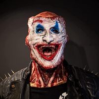 Double couche Effrayant Halloween Joker Masque Latex avec mâchoire mobile et sang magnétique pour Halloween et fêtes