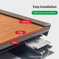 Plancher en aluminium moderne et minimaliste pour extérieur, imperméable, résistant à la décomposition et à la corrosion, aspect bois, pour jardin, terrasse, pavillon