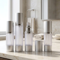 Flacon pompe airless en aluminium anodisé FTI, emballage cosmétique en verre dépoli 15ml 30ml 50ml 80ml 100ml – Offre Spéciale