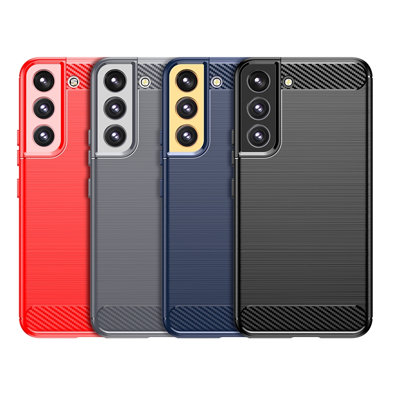 Новое поступление, чехол S22, текстура из углеродного волокна, амортизирующий тонкий гибкий мягкий бампер из ТПУ, защитный чехол для Samsung Galaxy S22