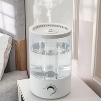 Diffuseur d'huiles essentielles à brume froide, humidificateur d'air ultrasonique, désinfection, commande par bouton en plastique, électrique, portable, pour chambre à coucher