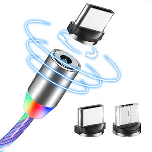UUTEK fábrica al por mayor barato <span class=keywords><strong>2</strong></span> <span class=keywords><strong>metros</strong></span> de luz LED 3 en 1 <span class=keywords><strong>cargador</strong></span> magnético cable cargadores universales para todos los dispositivos tipo C cable - Product Image 1