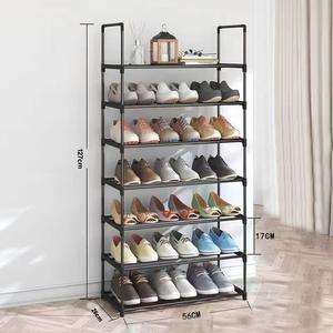 رف الأحذية رف تخزين وتجميع الأحذية رف الفولاذ المقاوم للصدأ رف الأحذية منظم التخزين لمداخل خزانة - Product Image 4