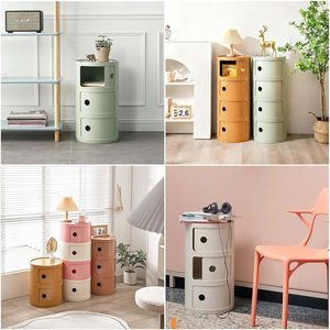 Nordic Ins Internet Famous Modern Simple White Mini Side Creative Small Plastic Storage Cabinet for Living Room - Product Image 2