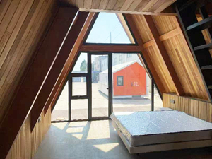 Gouden Leverancier Aanbod Licht Staal Structuur Luxe Villa Geprefabriceerde Huis 60m ² Driehoek Cabine Import Uit China