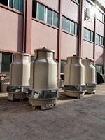 Tour circulaire industrielle de refroidissement par eau d'écoulement de compteur de 30 tonnes FRP pour le refroidissement de refroidisseur d'eau