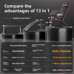 <span class=keywords><strong>Banc</strong></span> de musculation pour haltères, assistant pour les abdominaux, <span class=keywords><strong>banc</strong></span> multifonctionnel pliable en métal pour la <span class=keywords><strong>maison</strong></span>, unisexe - Product Image 3