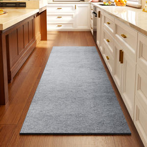 Alfombra de Cocina Gris Minimalista, Rectangular, Antideslizante, Absorbente, Lavable, de Material Combinado, para Uso en la Cocina - Product Image 1