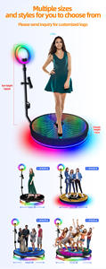 Machine photomaton 360, <span class=keywords><strong>selfie</strong></span> <span class=keywords><strong>rotatif</strong></span> à 360 degrés, photomaton avec anneau lumineux LED, appareil photo 360, machine photomaton pour fêtes et mariages - Product Image 5
