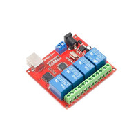 Qiao-contrôleur d'ordinateur Intelligent Programmable, 5V, 12V, 24V, 4 canaux, 4CH, USB, Module de carte relais
