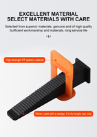 Fourniture directe usine : Clips de nivellement pour carrelage 0,5-2 mm, accessoires de positionnement, entretoises de carrelage, bases et clips de nivellement en plastique