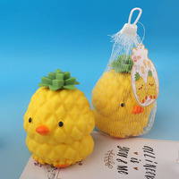 Jouet anti-stress breveté en caoutchouc thermoplastique en forme de canard ananas, cadeau de bureau adorable et mignon
