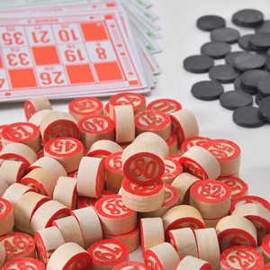 Giochi da Tavolo in Legno <span class=keywords><strong>Bingo</strong></span> Educativi Barili Carte Loteria Giochi da Tavolo Lotto Russo in Legno per Famiglia - Product Image 6