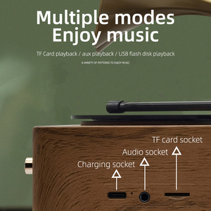 T15 Retro Classic Wooden BT5.0 <b>Speaker</b> Subwoofer FM Radio <b>Wireless</b> <b>Speaker</b> for Outdoor - Product Image 5