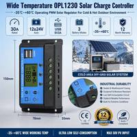 Contrôleur solaire à écran LCD PWM 12v 24v 48v Affichage LCD automatique Charge USB