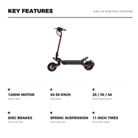 Trottinette électrique tout-terrain avec pneus à crampons de 11 pouces, batterie 48V 13Ah, capacité de montée de 25 à 35 degrés, trottinette électrique pour les voyages en plein air