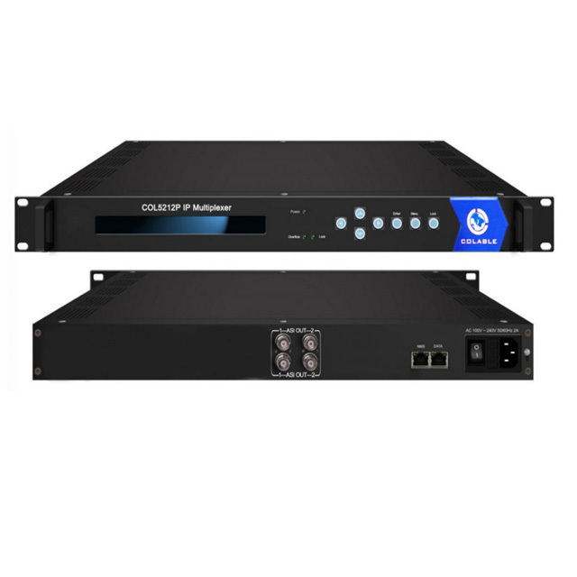 IPTV Service ASI IP TS  Multiplexer  ASI to IP Converter Digital TV Broadcasting Head-end System COL5212P